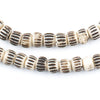 Cream Vintage-Style Carved Chevron Bone Prayer Beads (8mm)