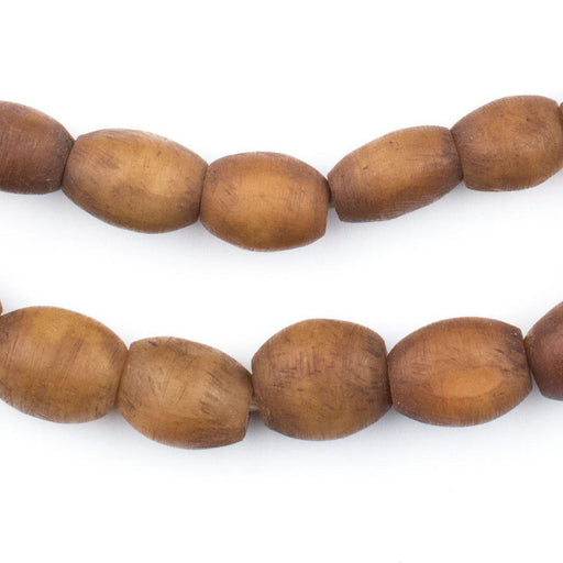 Nigerian Oval Brown Camel Bone Beads (12x10mm) - The Bead Chest