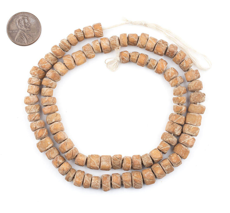 Tan Nigerian Camel Bone Beads (Disk) - The Bead Chest