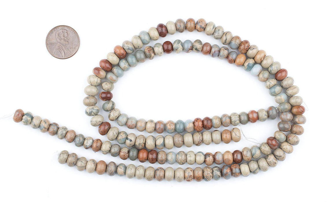 Natural Rondelle Stone Beads (5x8mm) - The Bead Chest