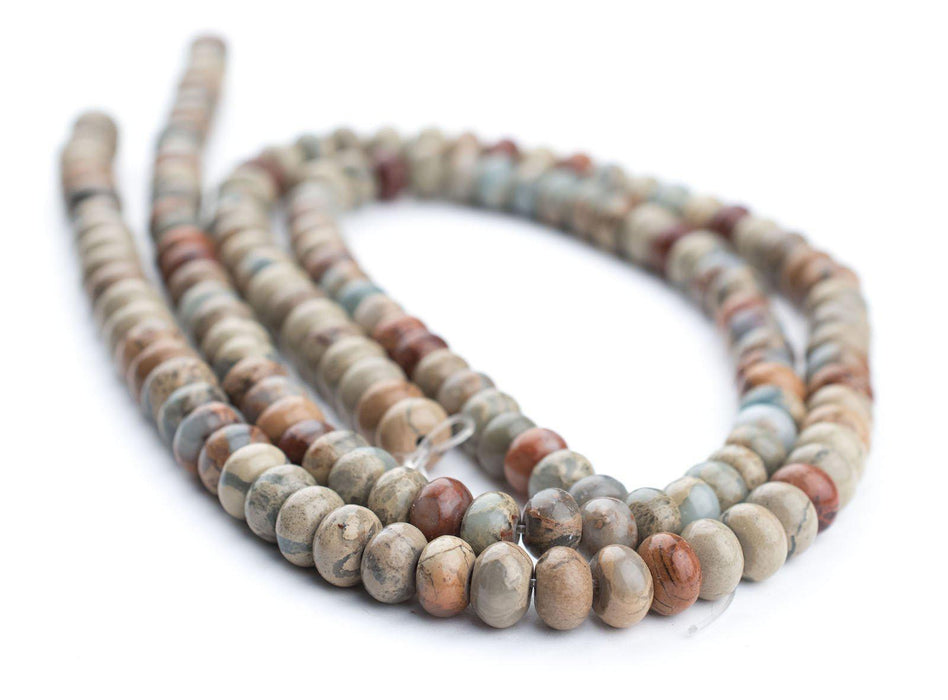 Natural Rondelle Stone Beads (5x8mm) - The Bead Chest