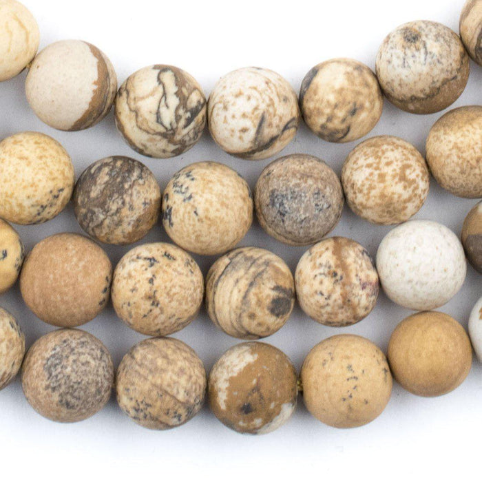 Round Picture Jasper Beads (8mm) - The Bead Chest