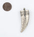 Engraved Moroccan Silver Horn Pendant (45mm) - The Bead Chest