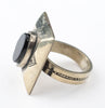 Rectangular Stone Inlaid Tuareg Ring