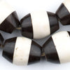 Ebony Capped Bone Beads