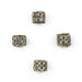 Inlaid Nepali Cylindrical Brass Beads (10mm, Set of 4) - The Bead Chest