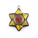 Yellow & Red Nepal Star of David Pendant - The Bead Chest
