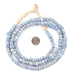 Blue & White Awalleh Chevron Beads (Long Strand) - The Bead Chest