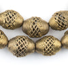 Basket Design Oval Brass Filigree Beads (20x18mm)