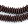 Brown Ashanti Glass Saucer Beads