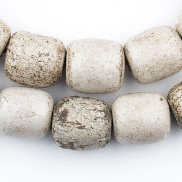 Vintage Ethiopian Wooden Prayer Beads (White) - The Bead Chest