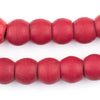 Opaque Red Round Bohemian Beads (13mm)