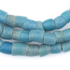 Vintage Ibo Turquoise Teal Glass Beads (8mm)