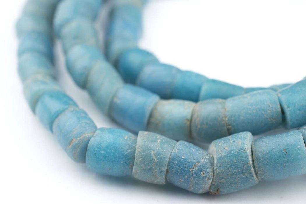 Vintage Turquoise Teal Glass Beads (8mm) - The Bead Chest