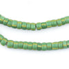 Green & Yellow Chevron Beads (6mm)