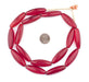 Red Transluscent Bohemian Fulani Glass Beads - The Bead Chest