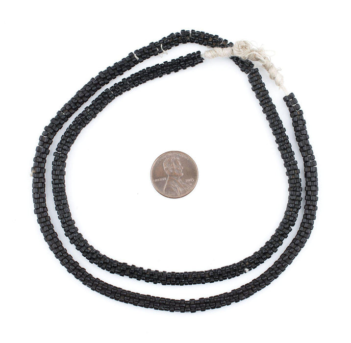 Black Star Glass Snake Beads - The Bead Chest