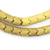 Wide Yellow Glass Snake Beads (9mm)