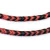 Red & Black Mixed Glass Snake Beads (6mm)