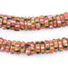 Yellow Chevron-Style Aja Krobo Beads (11mm) - The Bead Chest