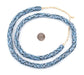 Blue Chevron-Style Aja Krobo Beads (11mm) - The Bead Chest