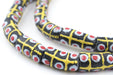 Yellow Tic-Tac-Toe Style Krobo Beads - The Bead Chest