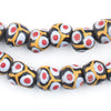 Lava Spot Round Krobo Beads