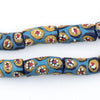 Blue Millefiori Krobo Beads