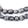 Dark Rounded Grey Bone Beads (Small)
