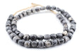 Dark Rounded Grey Bone Beads (Small) - The Bead Chest