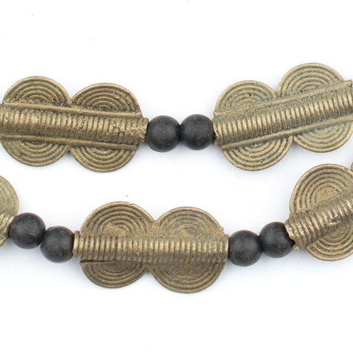 Double Sun Design Baule Brass Beads (25x15mm) - The Bead Chest
