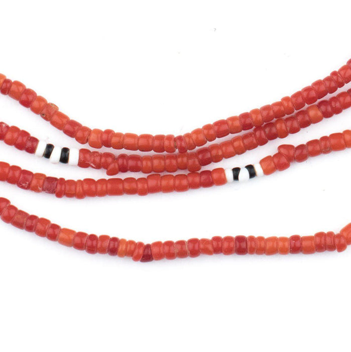 Vintage Red Glass Seed Beads (3mm) - The Bead Chest