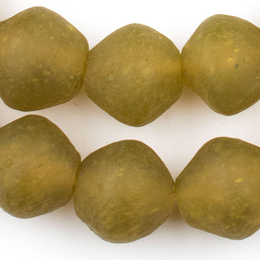 Jumbo Yellow Bicone Recycled Glass Beads (25mm) - The Bead Chest