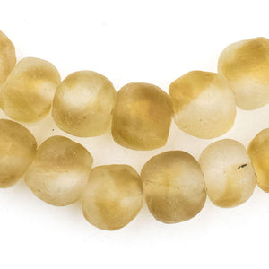 Amber Swirl Recycled Glass Beads (14mm)
