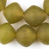 Super Jumbo Yellow Bicone Recycled Glass Beads (35mm)