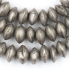 Vintage Silver Mali Saucer Beads (9x14mm)