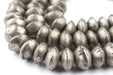 Vintage Silver Mali Saucer Beads (9x14mm) - The Bead Chest