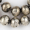 Ethiopian Round Eye Silver Beads (16mm)