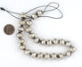 Ethiopian Round White Metal Beads (12mm) - The Bead Chest