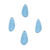 Light Blue Teardrop Sea Glass Pendants (Set of 4)