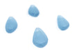 Light Blue Teardrop Sea Glass Pendants (Set of 4) - The Bead Chest