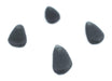 Black Teardrop Sea Glass Pendants (Set of 4) - The Bead Chest