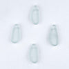 Clear Teardrop Sea Glass Pendants (Set of 4)