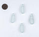 Clear Teardrop Sea Glass Pendants (Set of 4) - The Bead Chest