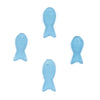 Light Blue Sea Glass Fish Pendants (Set of 4)
