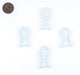 Clear Sea Glass Fish Pendants (Set of 4) - The Bead Chest