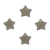 Grey Sea Glass Star Pendants (Set of 4)