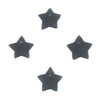 Black Sea Glass Star Pendants (Set of 4)