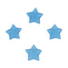 Light Blue Sea Glass Star Pendants (Set of 4) - The Bead Chest