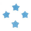 Light Blue Sea Glass Star Pendants (Set of 4)